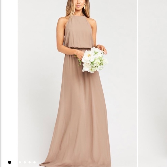 Show Me Your MuMu Boho Bridal Heather Halter Dress - Picture 1 of 12
